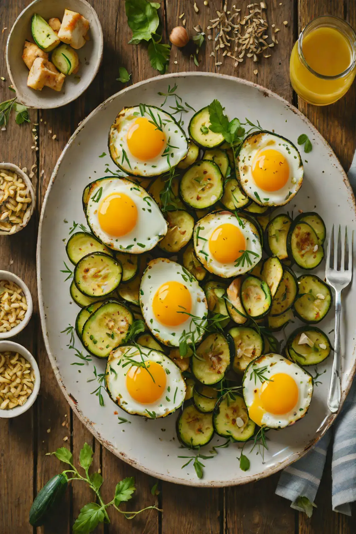 Roasted Eggs with Courgette