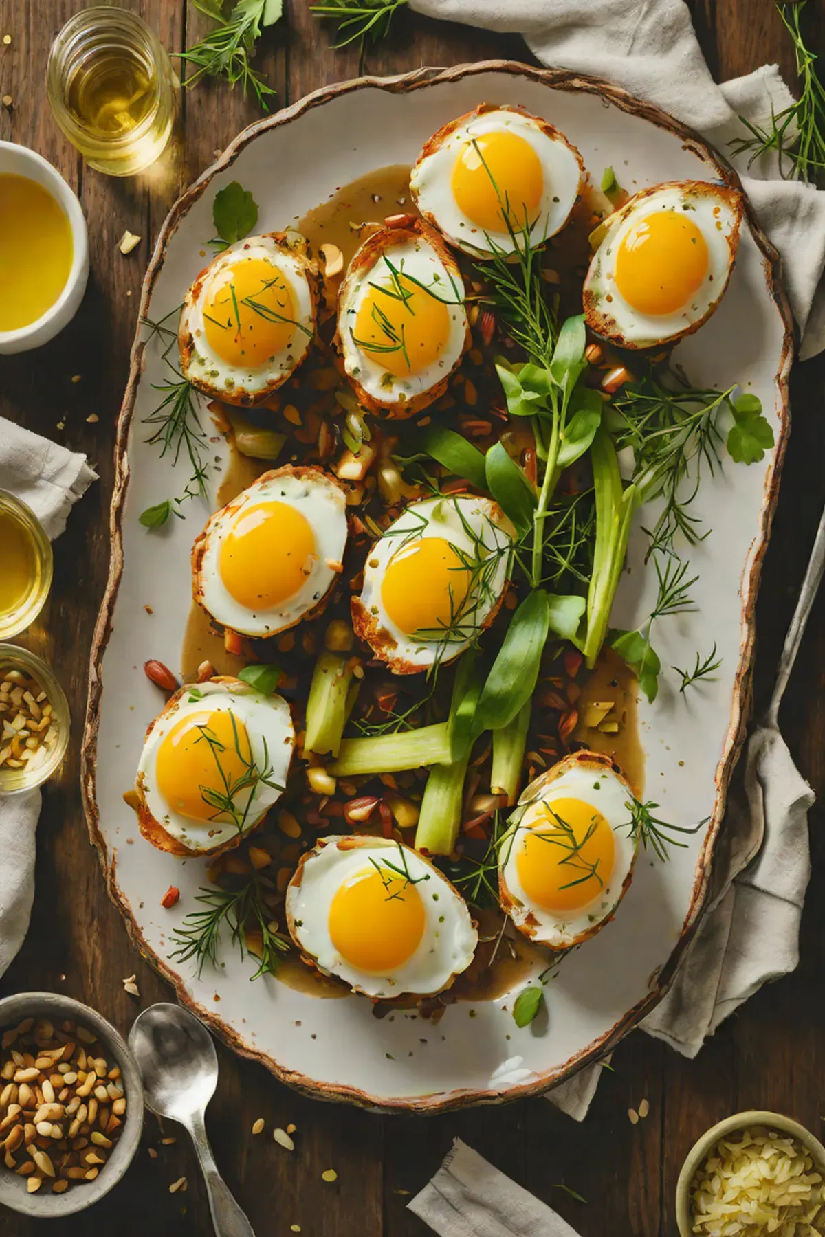Roasted Eggs with Leek