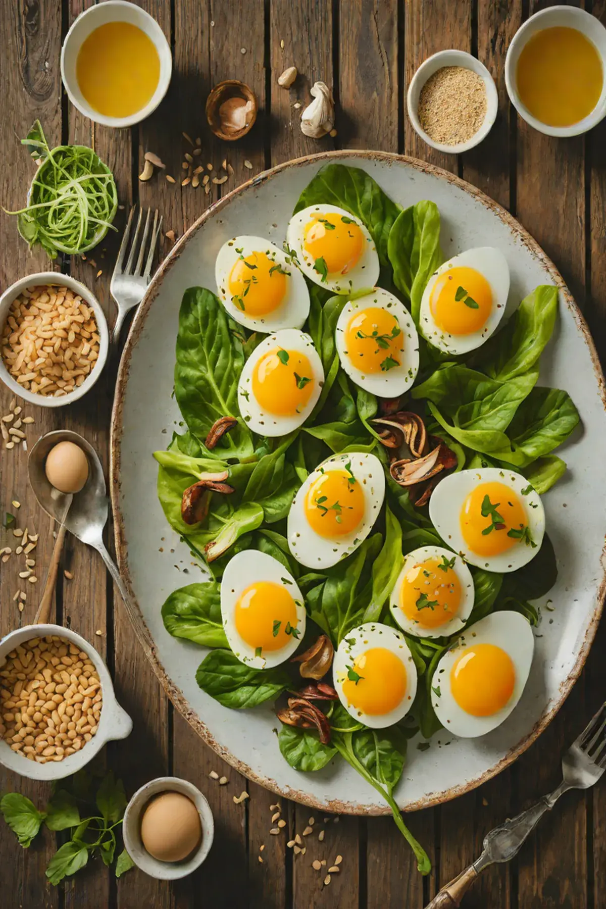 Roasted Eggs with Pak Choi