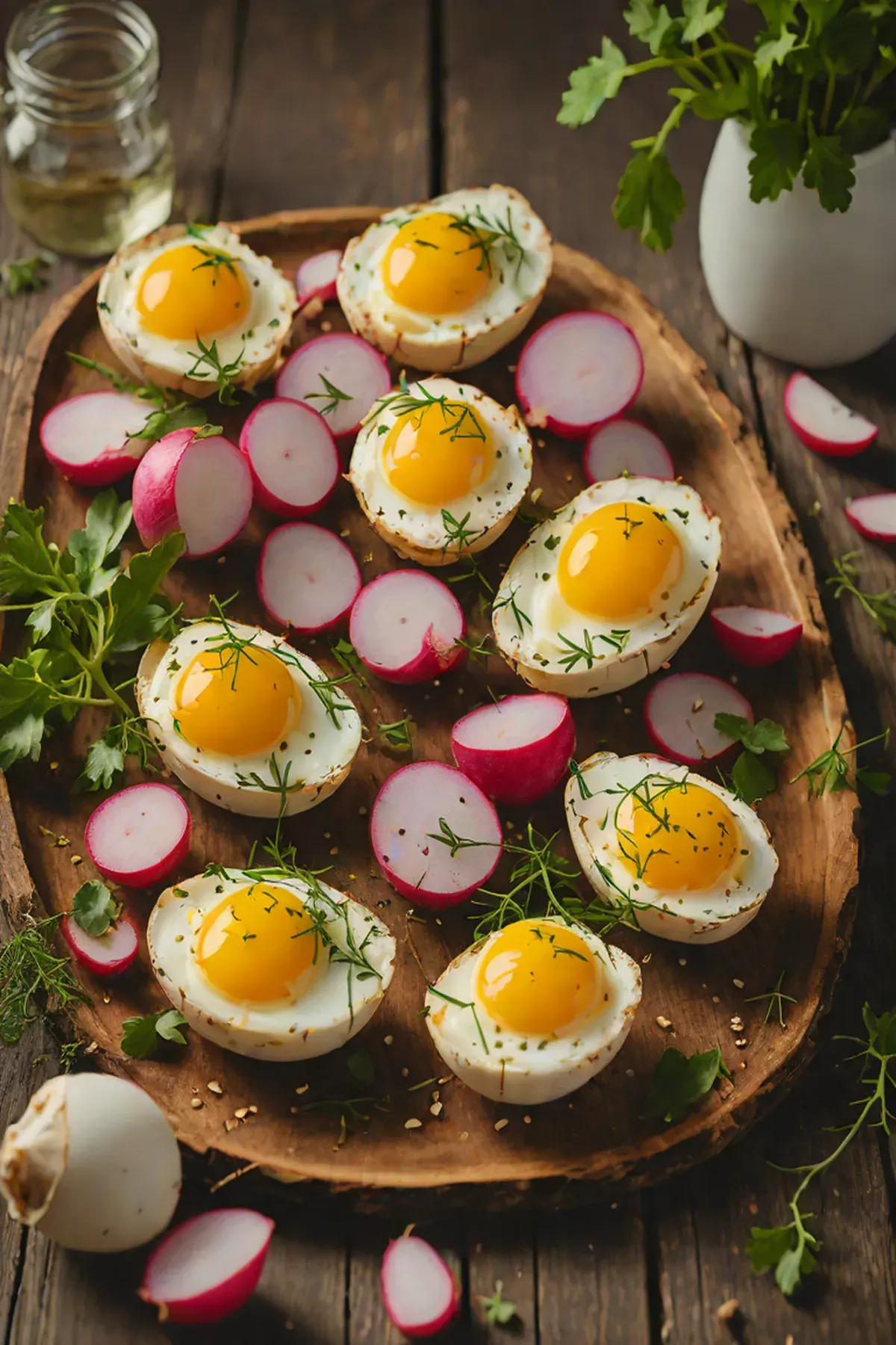 Roasted Eggs with Radish