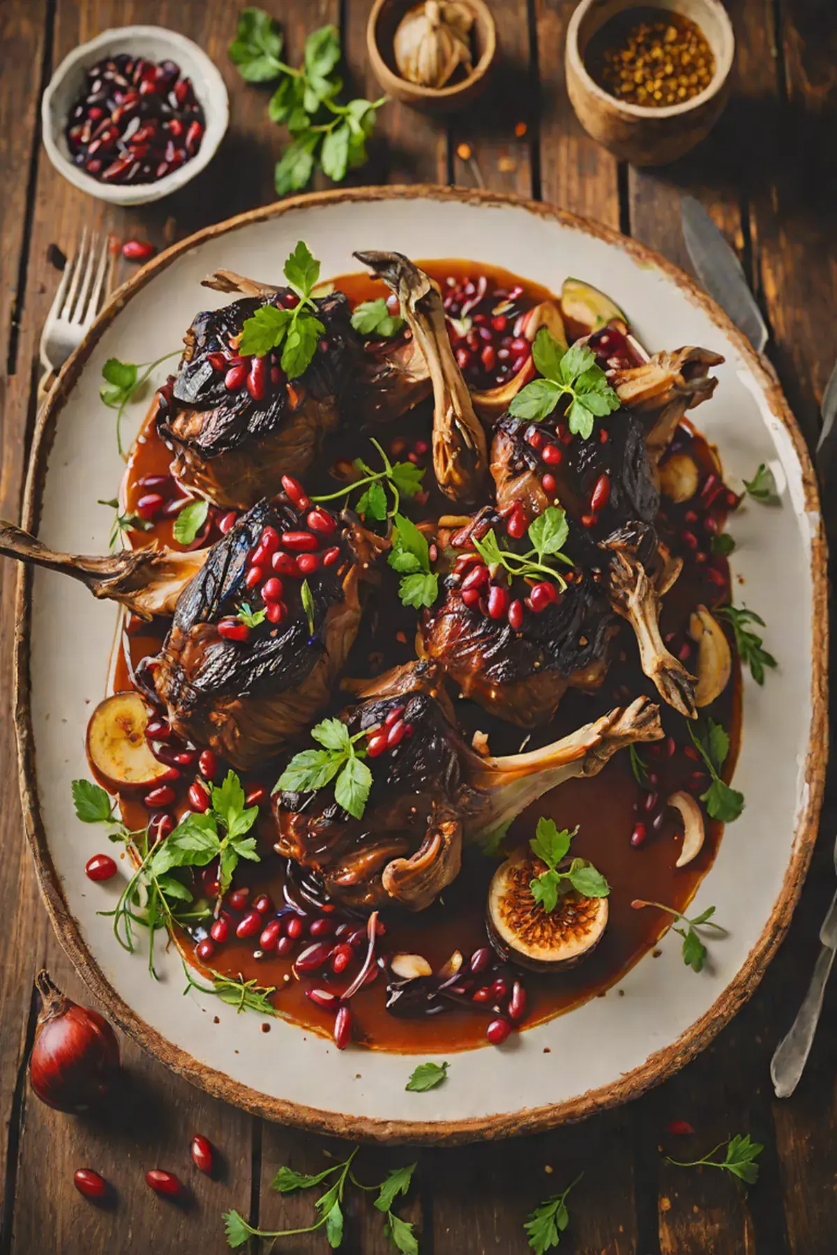 Roasted Goat with Aubergine