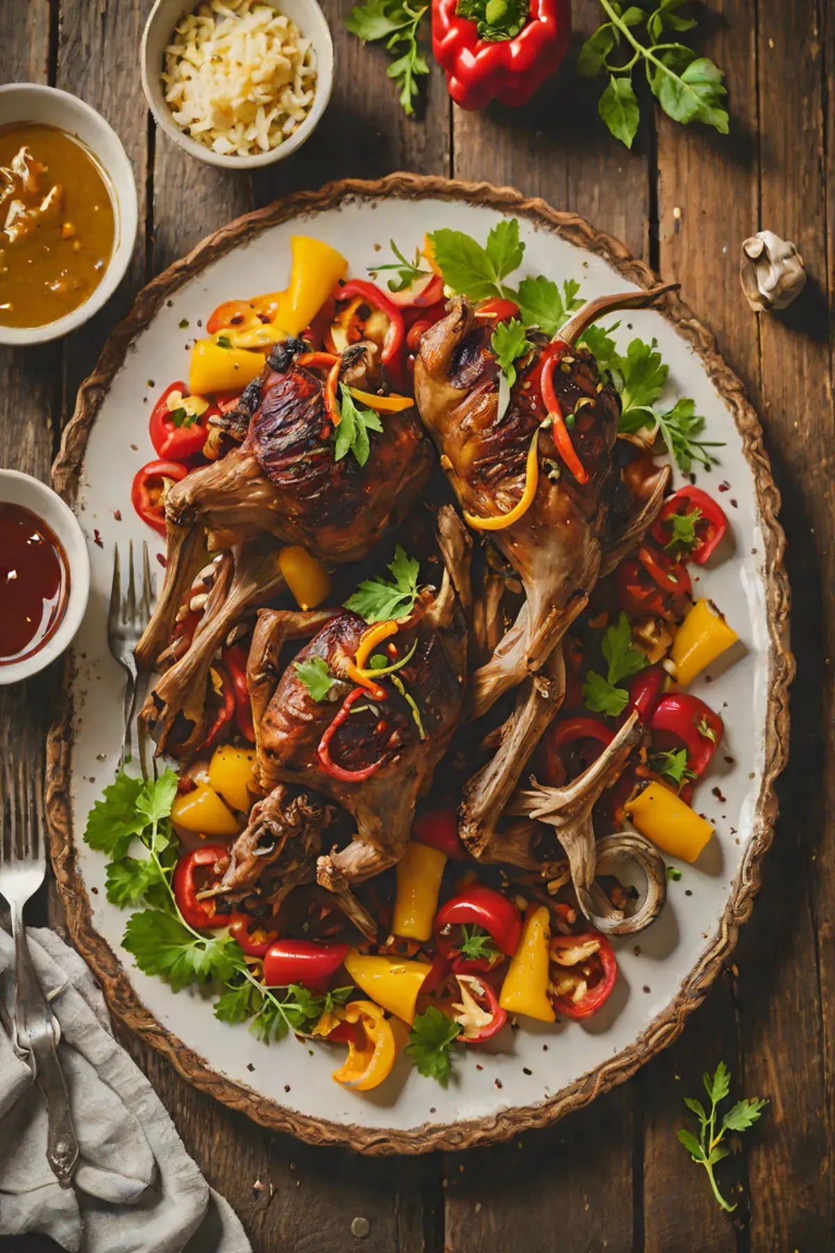 Roasted Goat with Bell Pepper