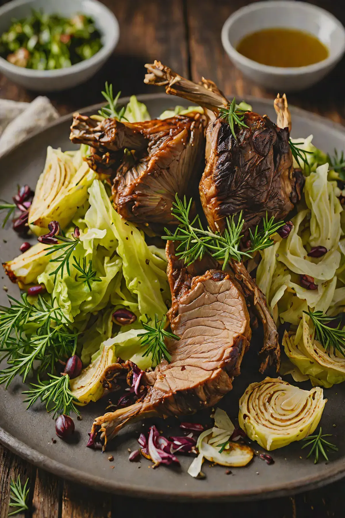Roasted Goat with Cabbage