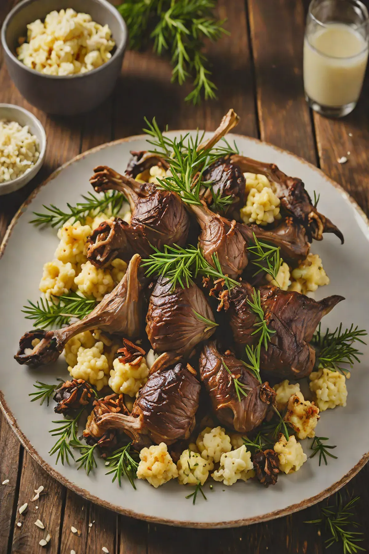 Roasted Goat with Cauliflower