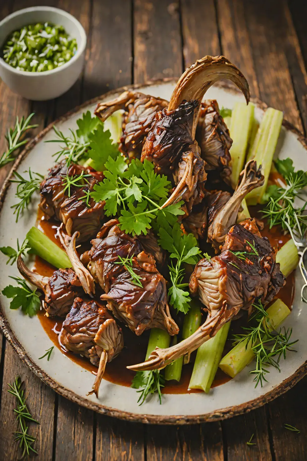 Roasted Goat with Celery