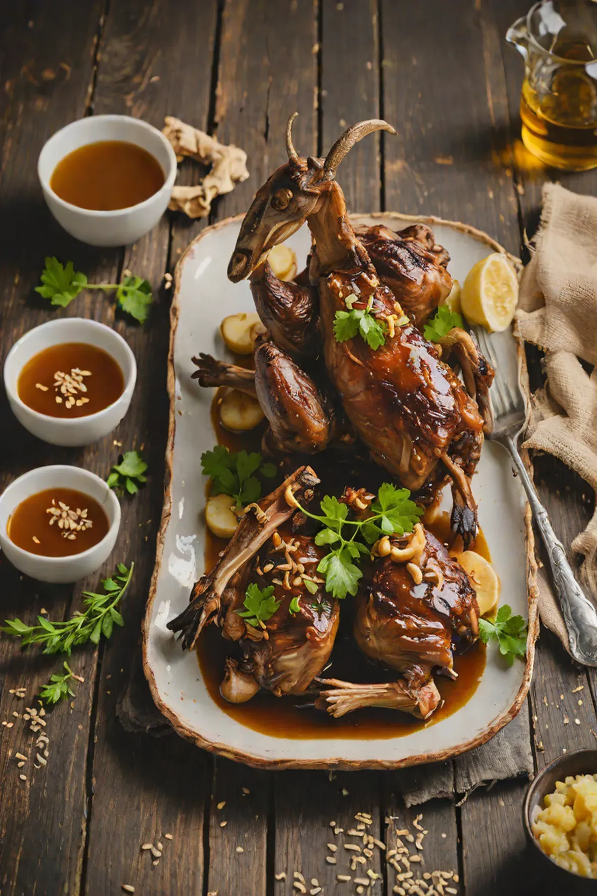 Roasted Goat with Ginger