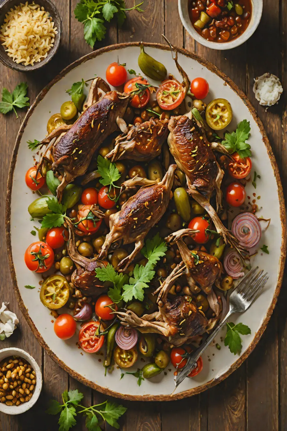 Roasted Goat with Okra