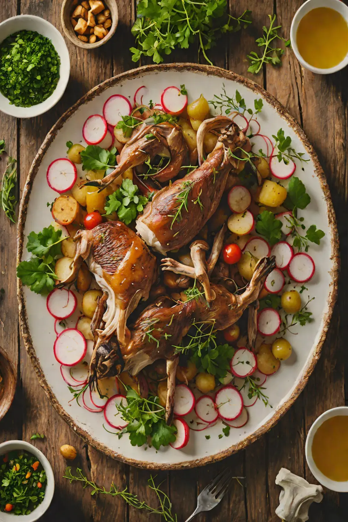 Roasted Goat with Radish