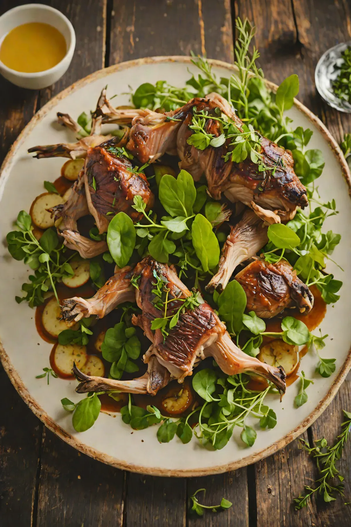Roasted Goat with Watercress