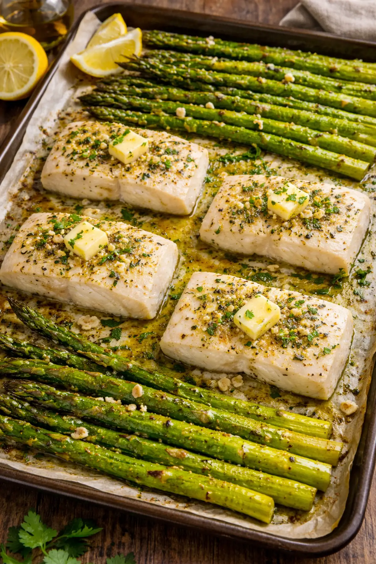 Roasted Halibut with Asparagus