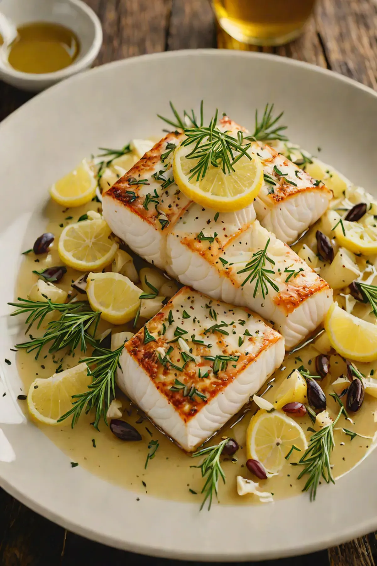 Roasted Halibut with Garlic