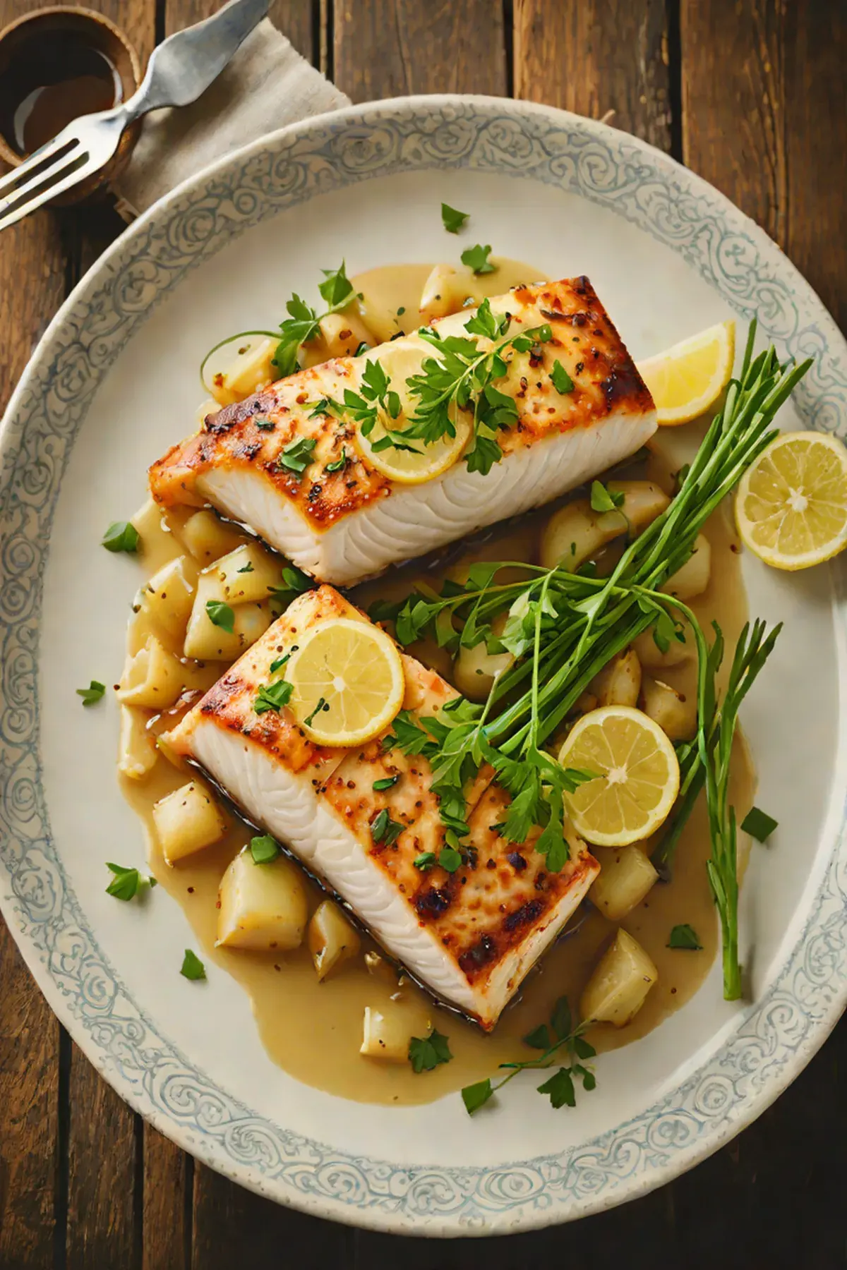 Roasted Halibut with Ginger