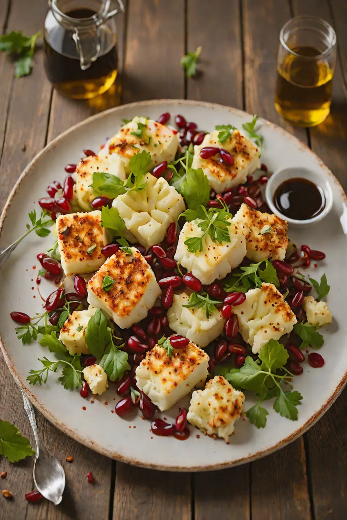 Roasted Halloumi with Cauliflower