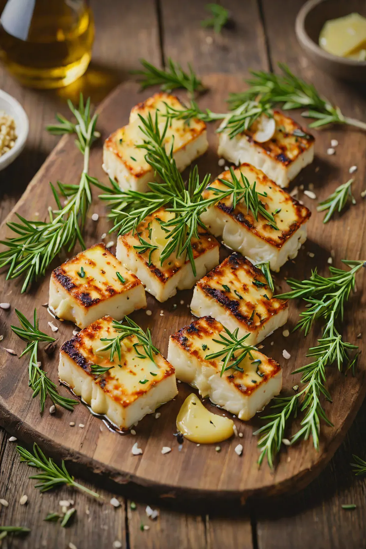 Roasted Halloumi with Garlic