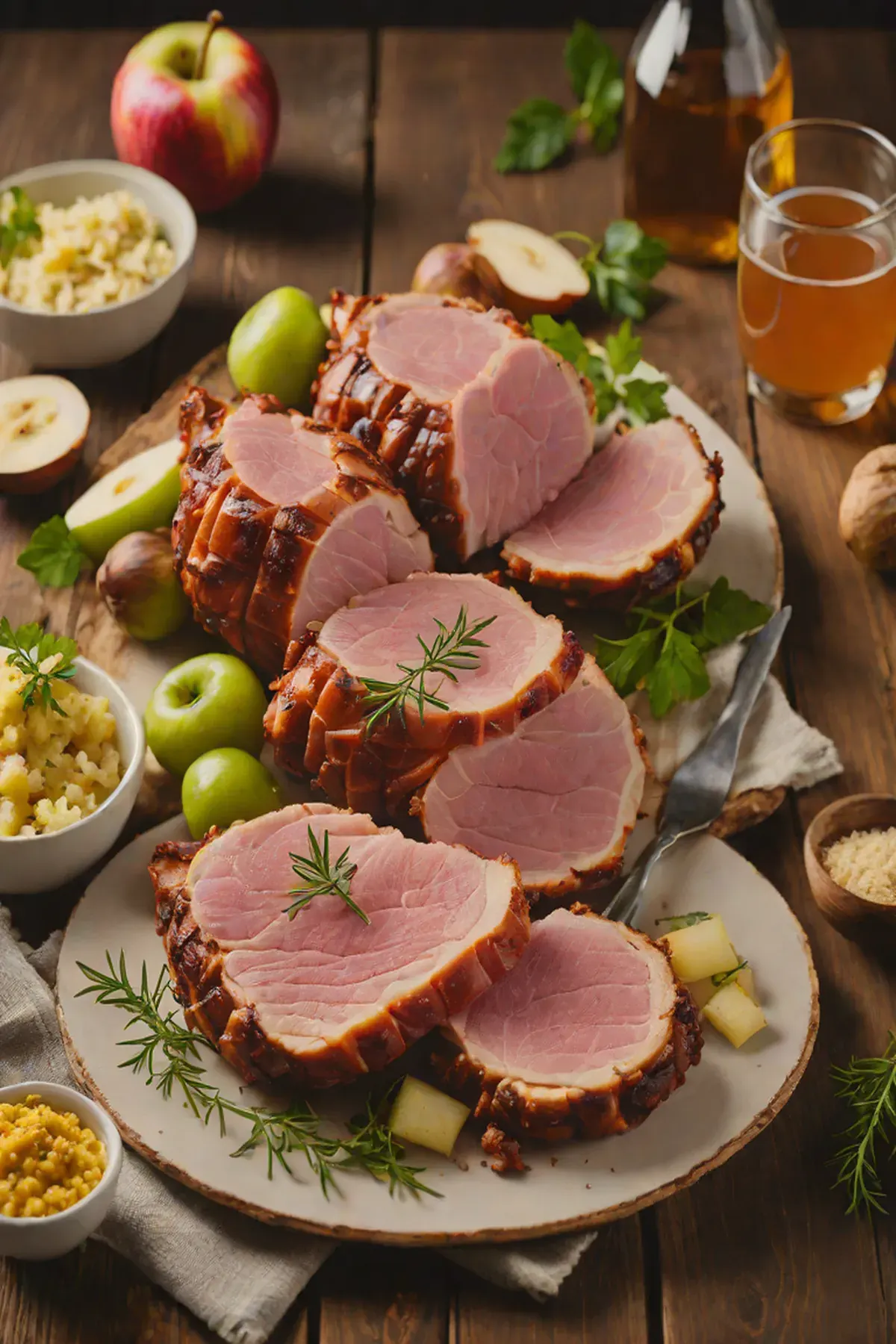 Roasted Ham with Cassava