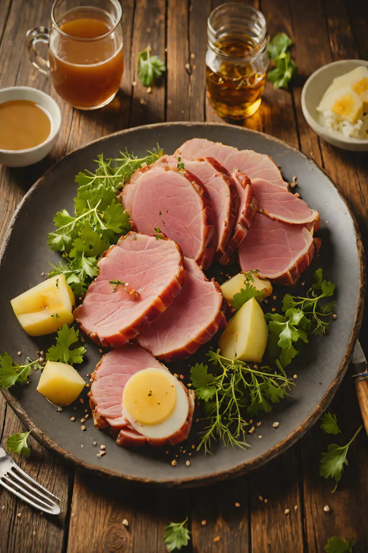 Roasted Ham with Daikon