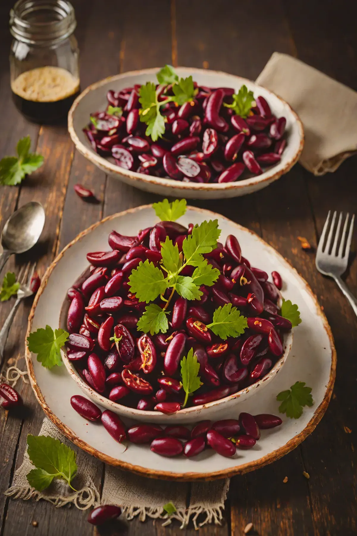 Roasted Kidney Beans with Beetroot