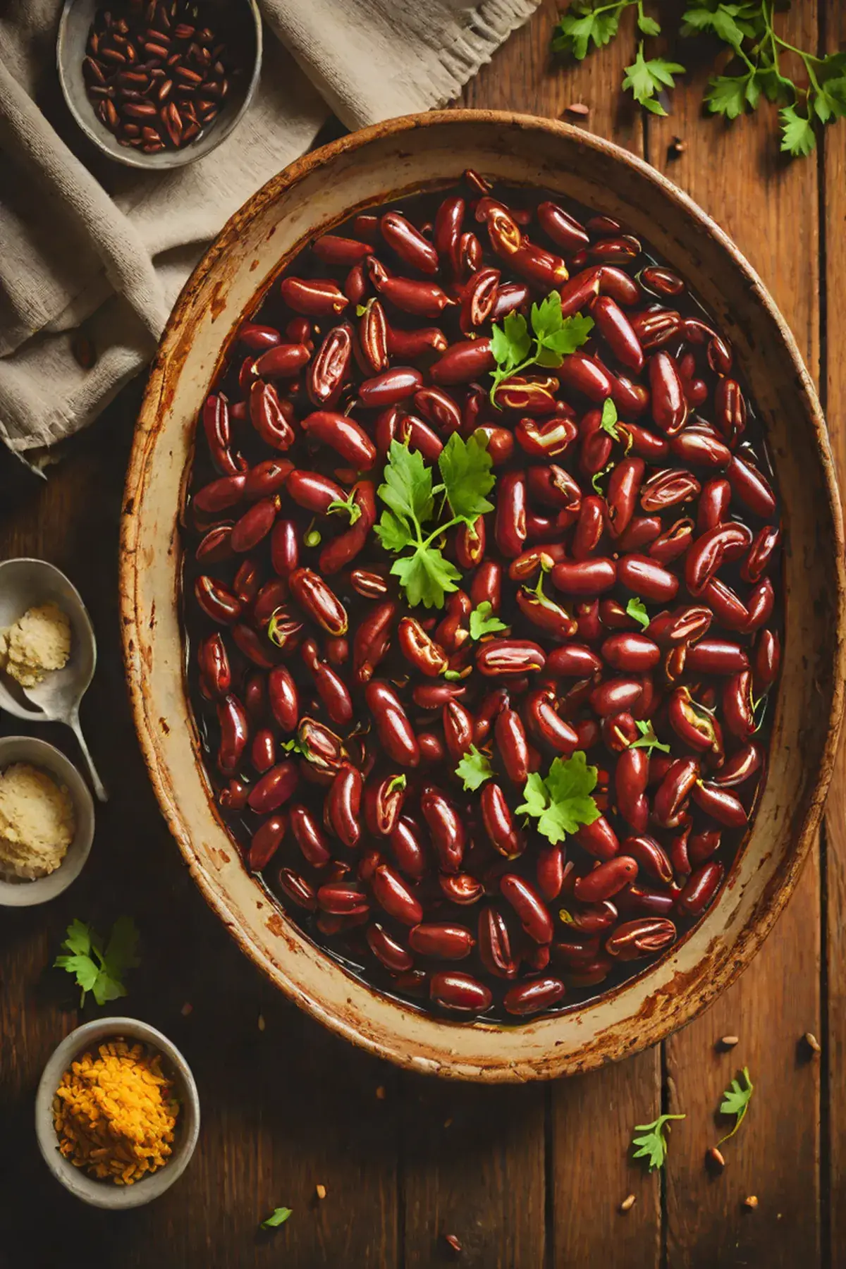Roasted Kidney Beans with Garlic