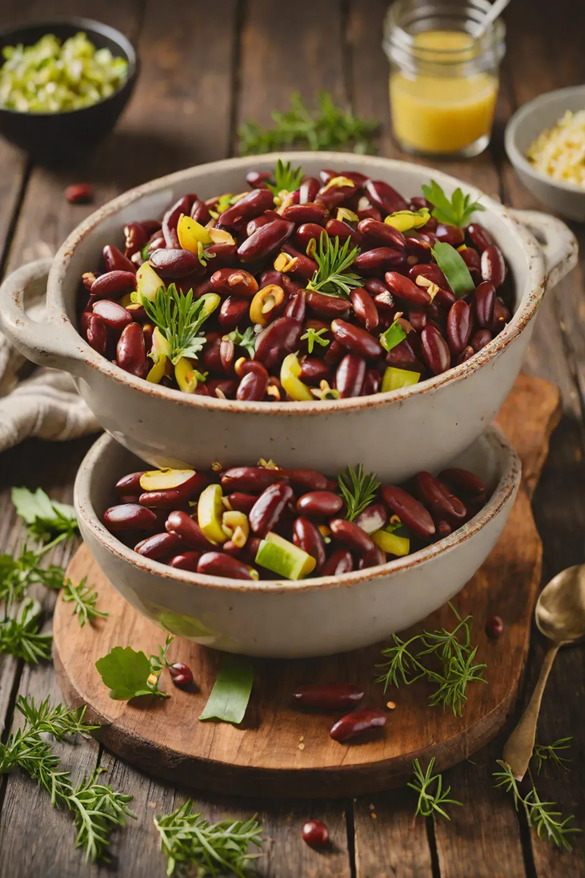 Roasted Kidney Beans with Leek