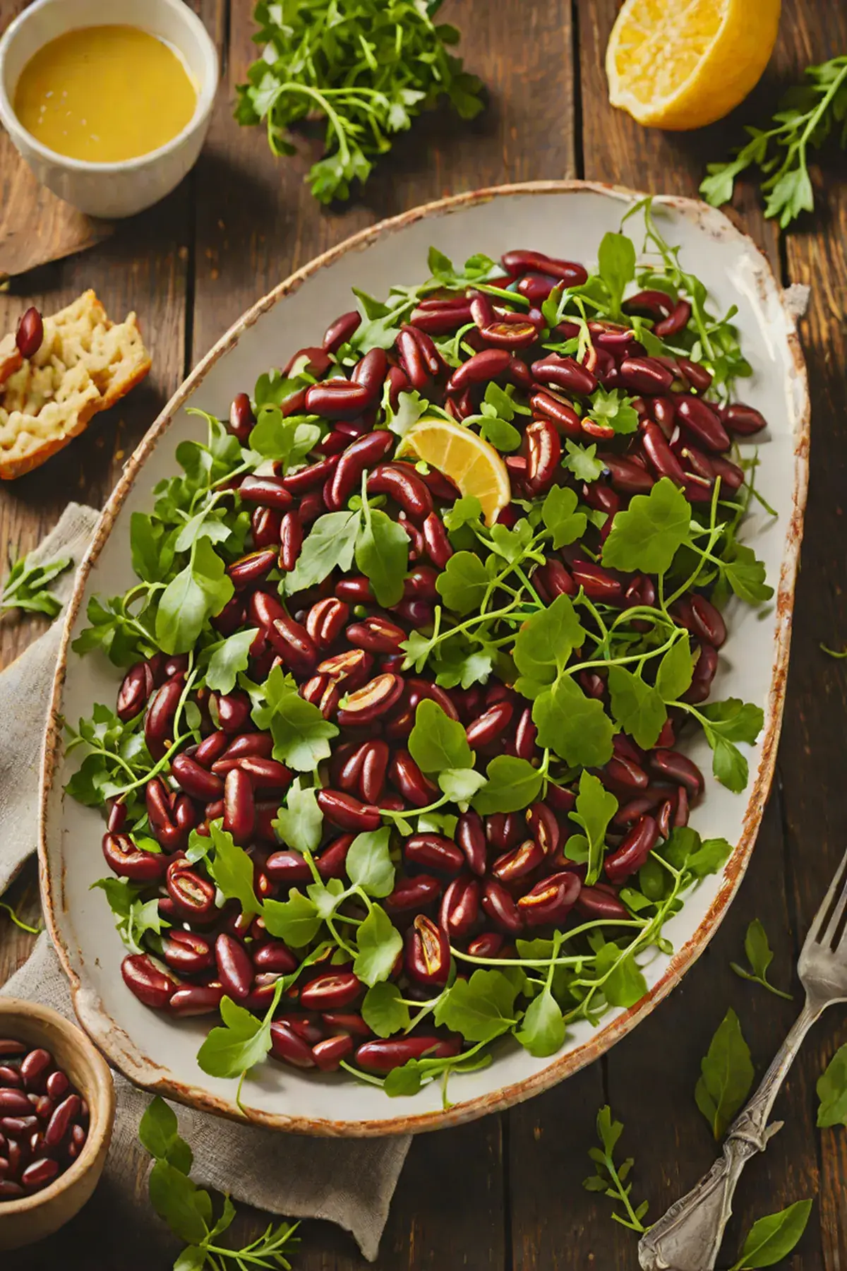 Roasted Kidney Beans with Rocket