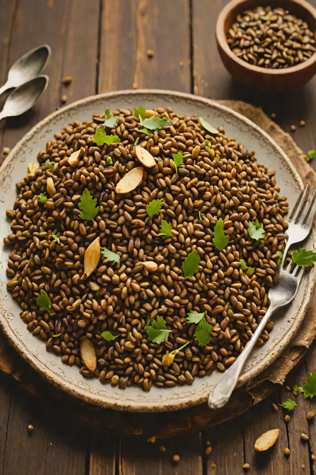 Roasted Lentils with Garlic
