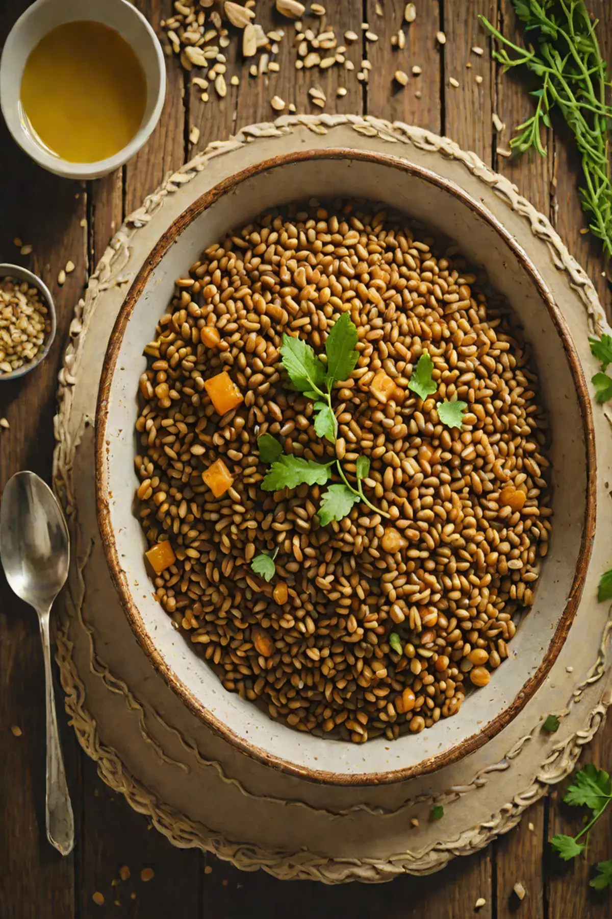 Roasted Lentils with Ginger