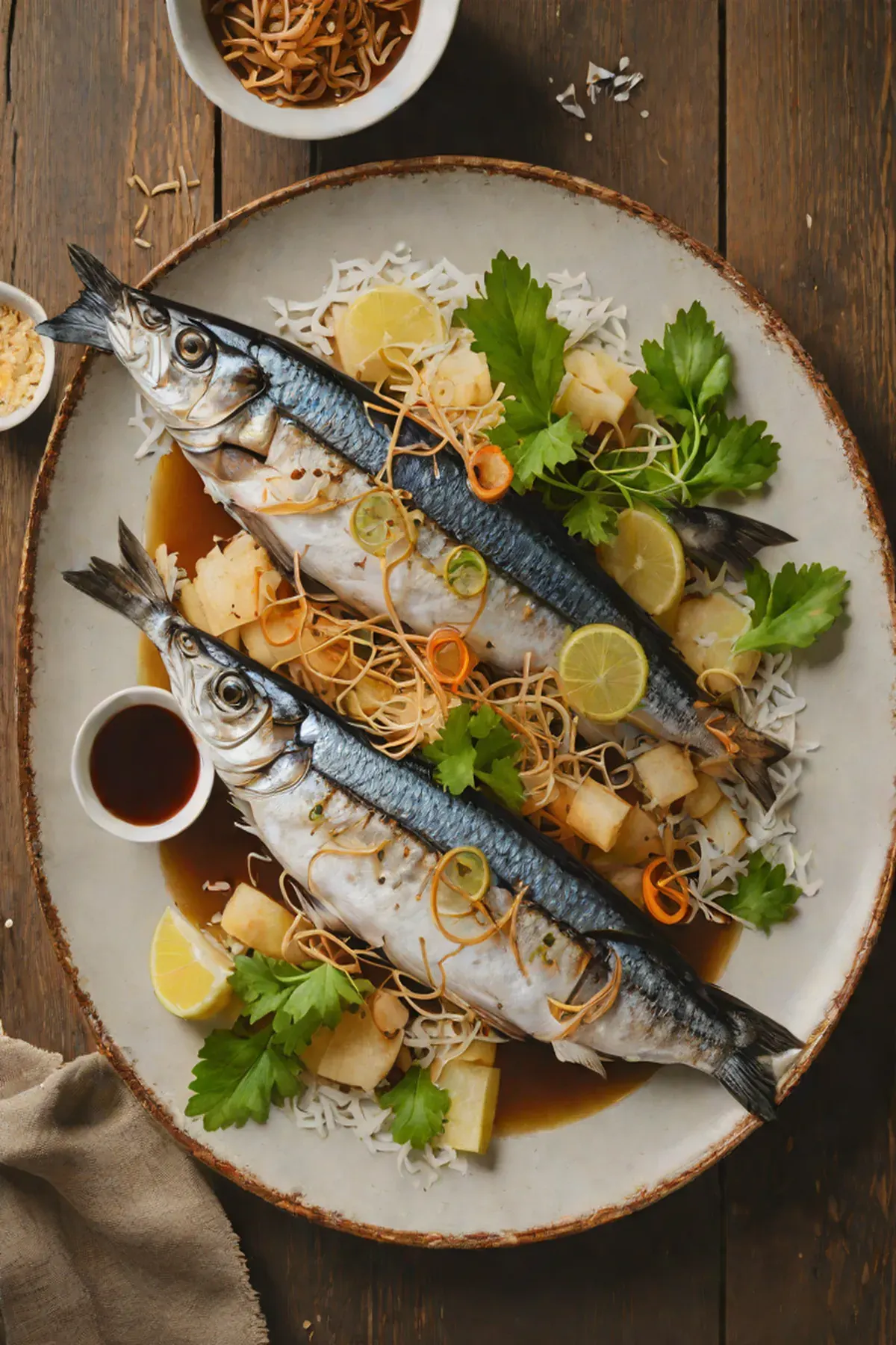 Roasted Mackerel with Daikon