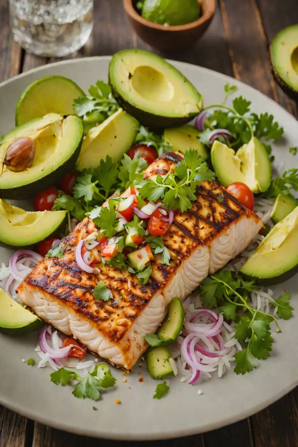 Roasted Mahi Mahi with Avocado