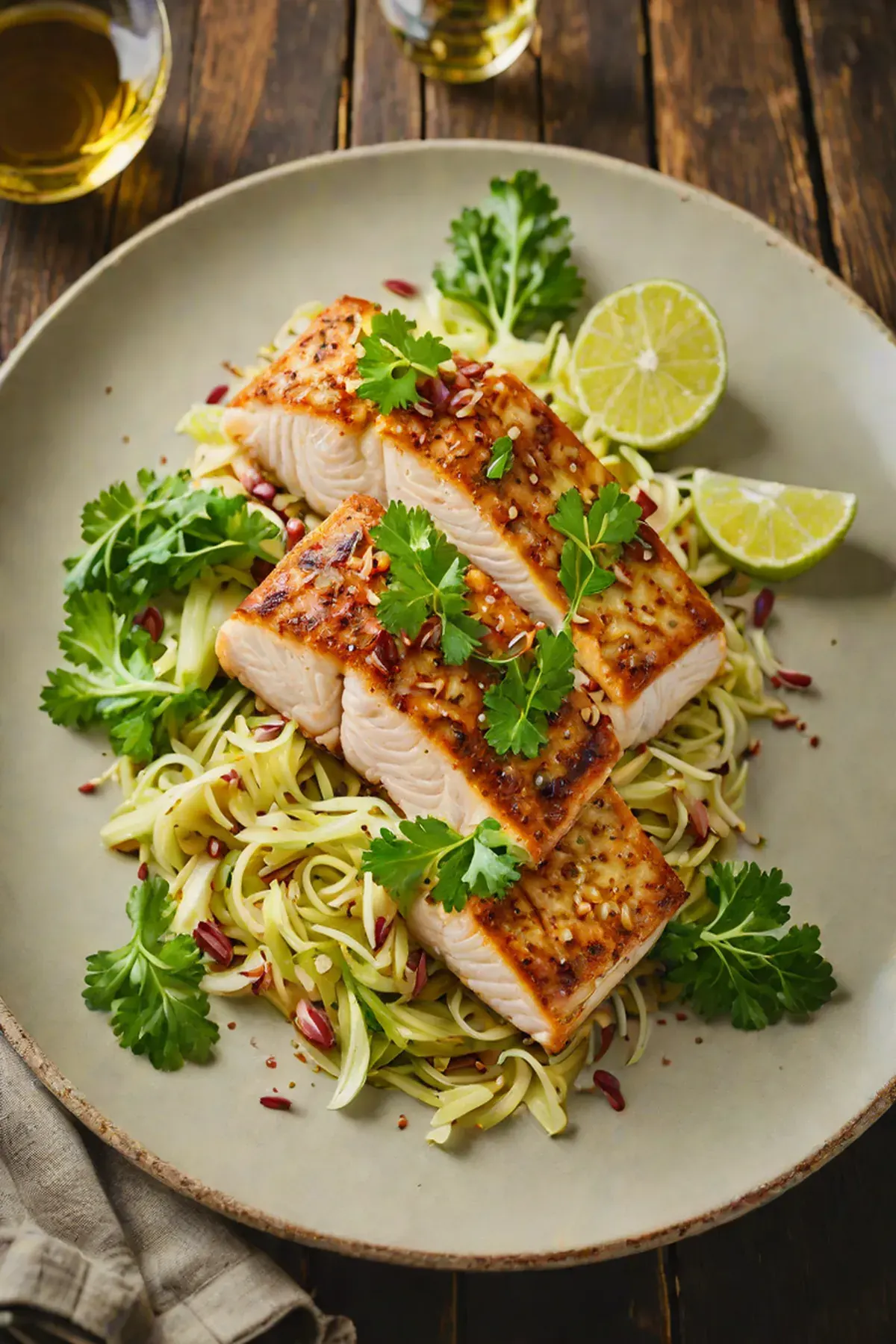 Roasted Mahi Mahi with Cabbage
