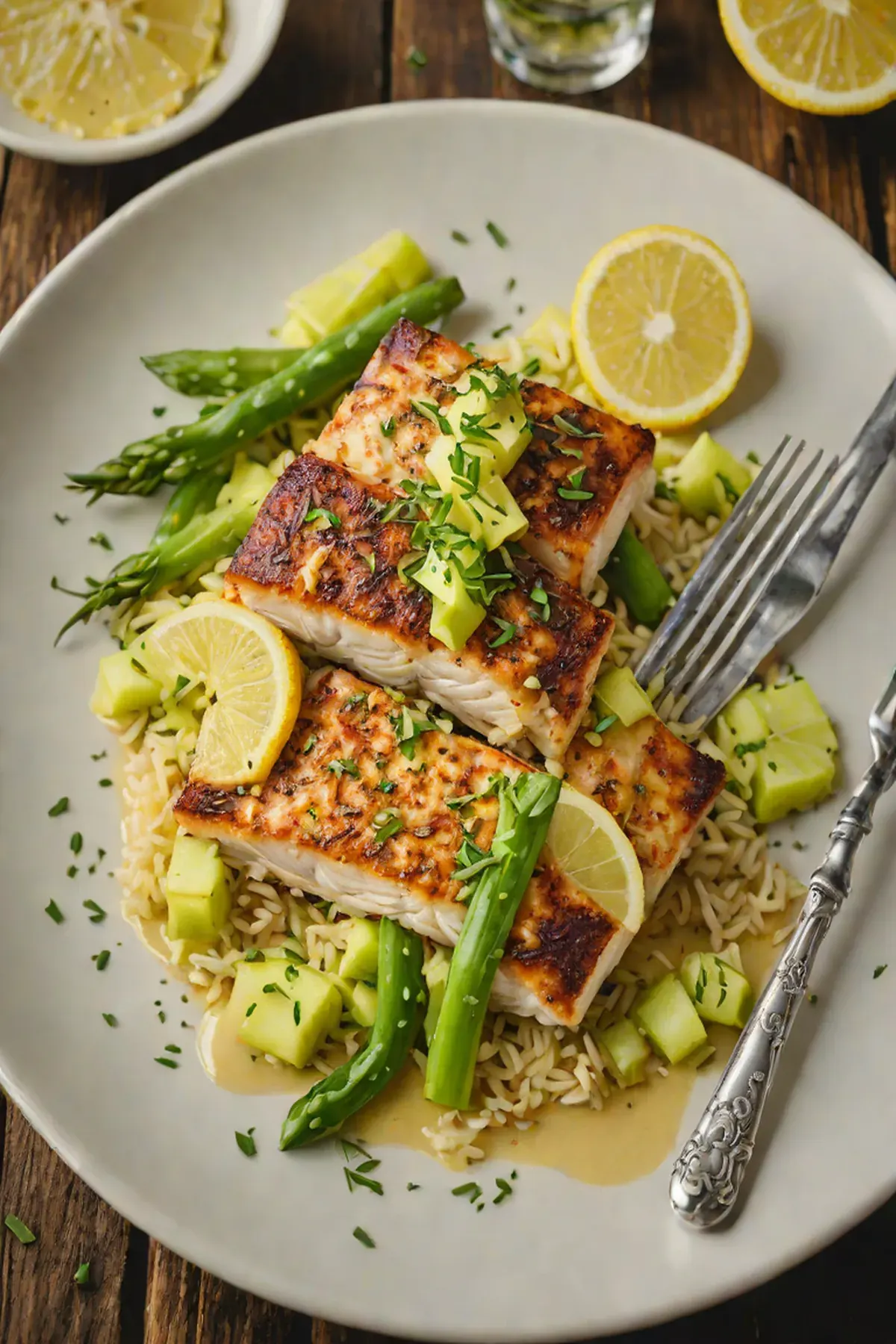 Roasted Mahi Mahi with Leek and Lemon Butter