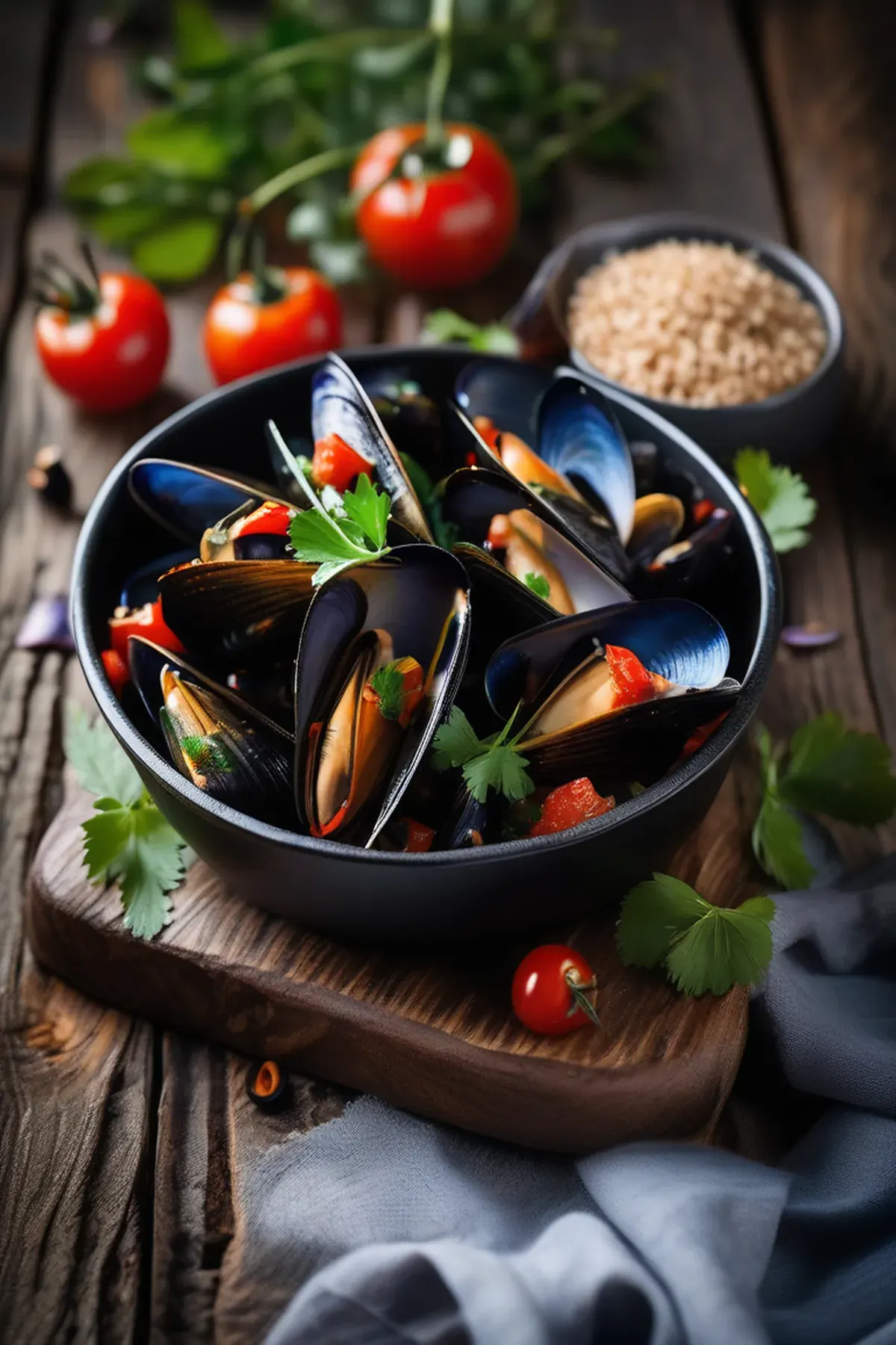 Roasted Mussels with Tomato