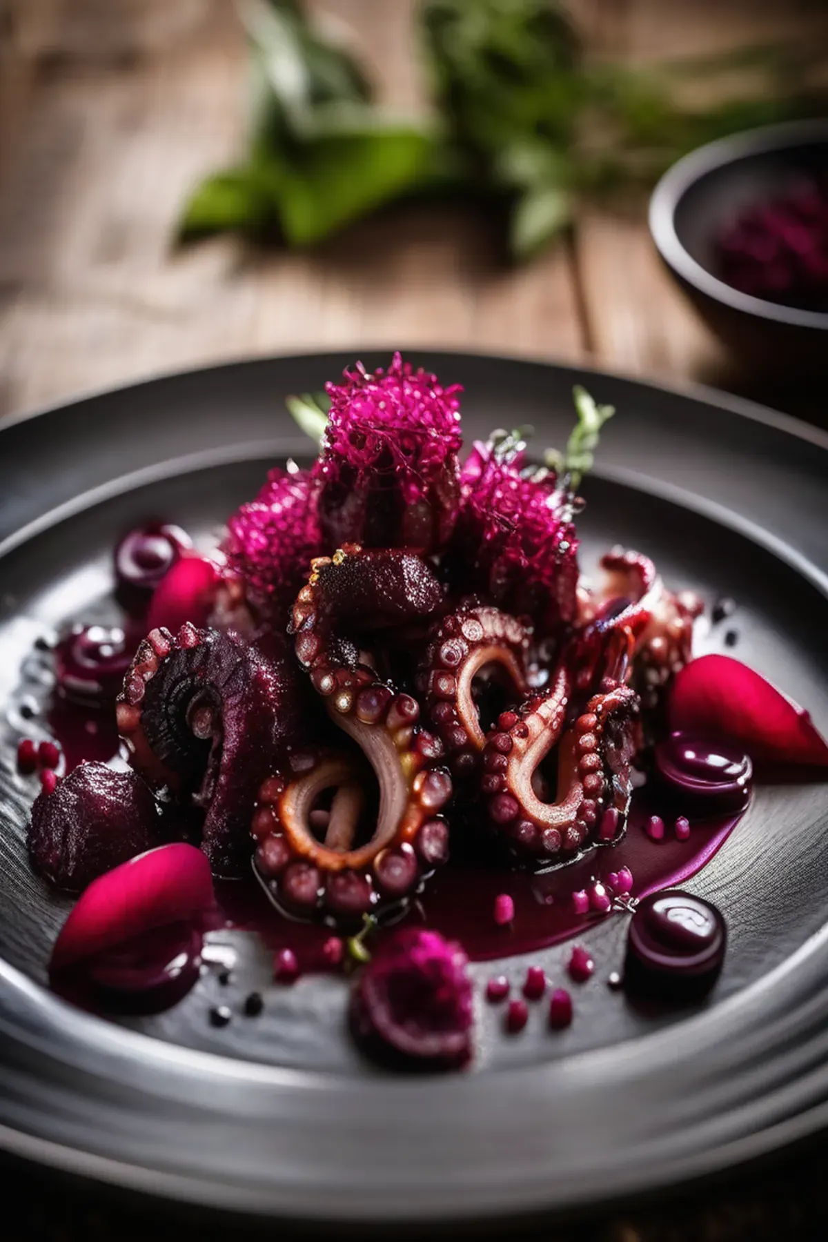 Roasted Octopus with Beetroot