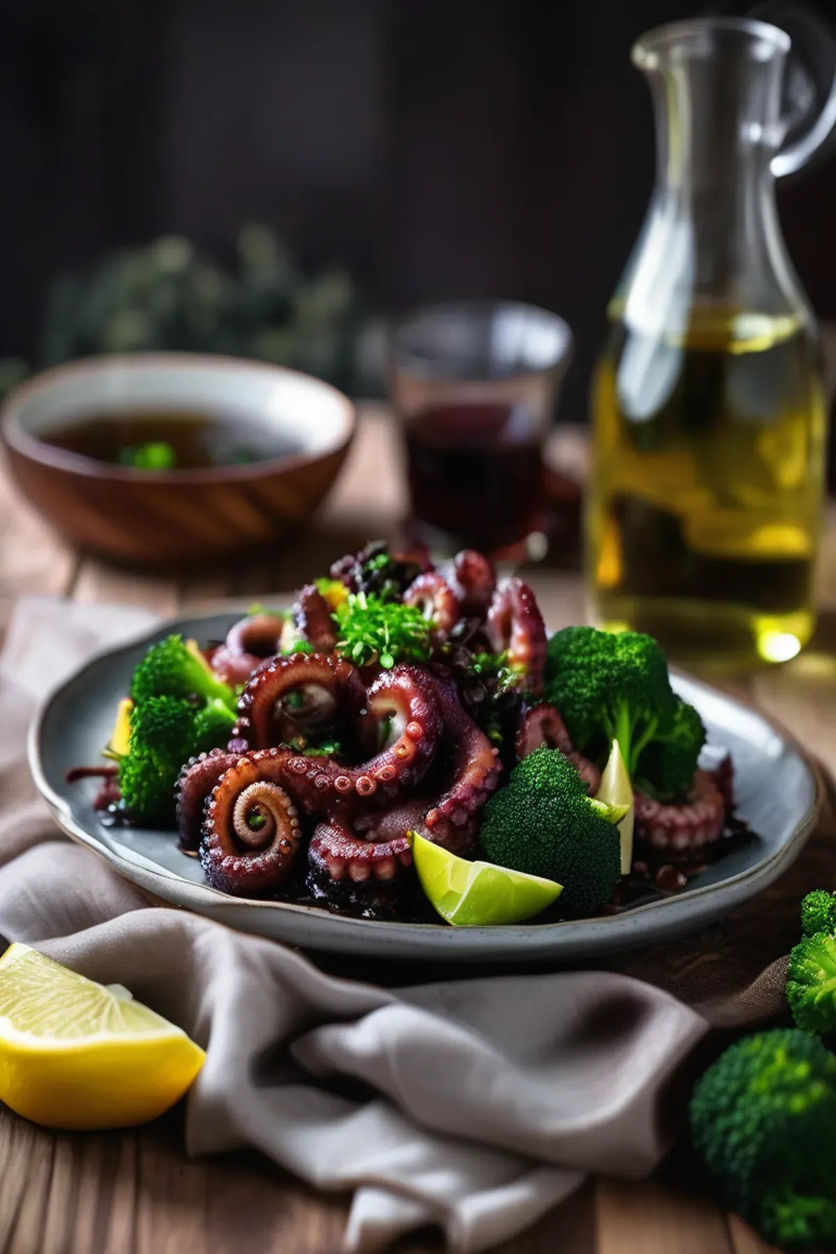 Roasted Octopus with Broccoli