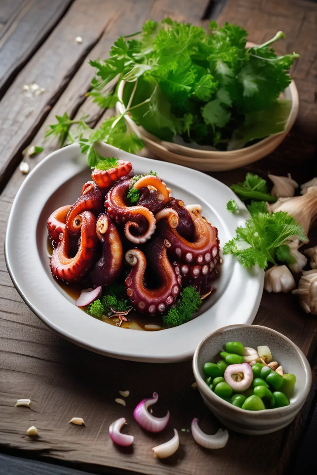 Roasted Octopus with Daikon