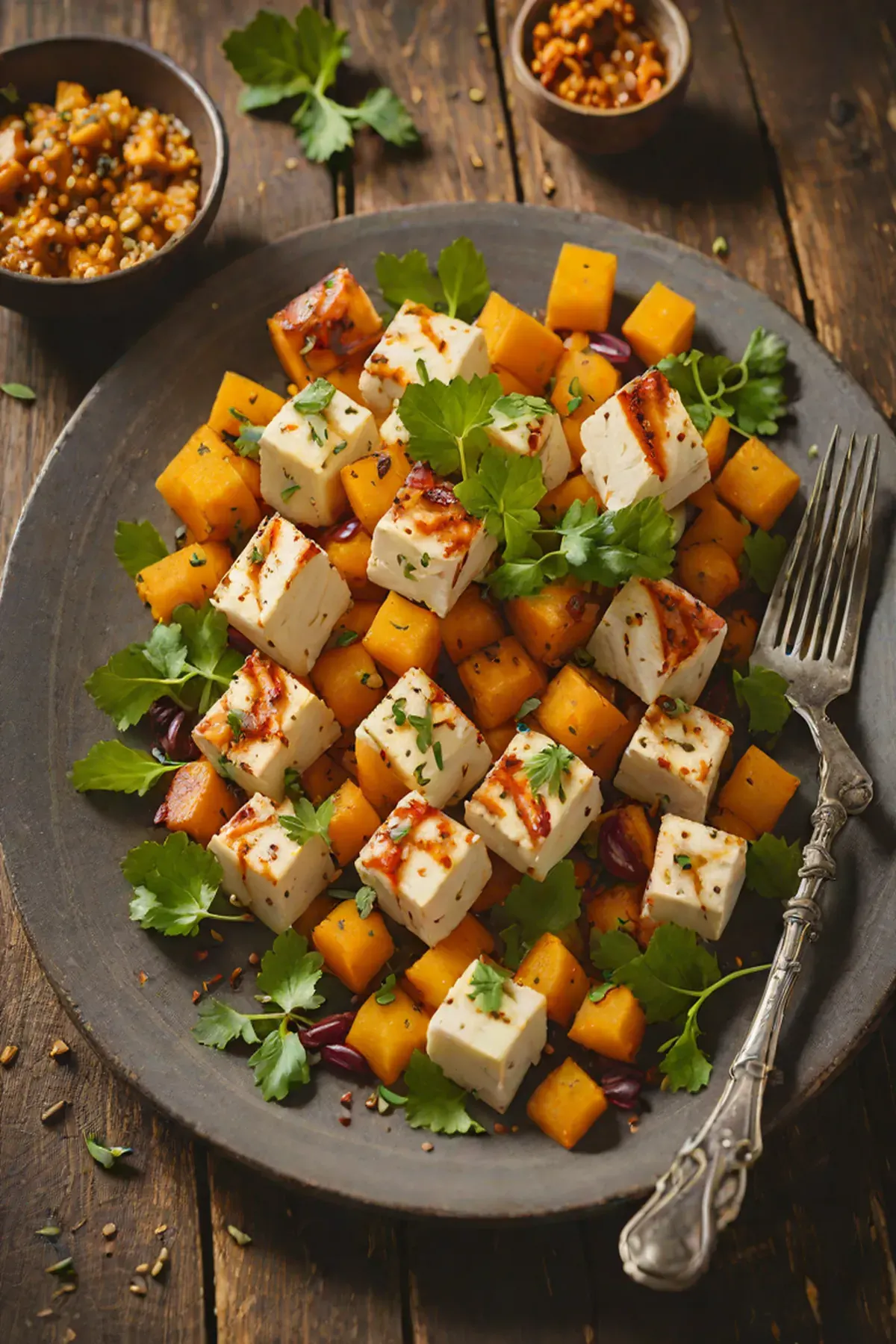 Roasted Paneer with Butternut Squash