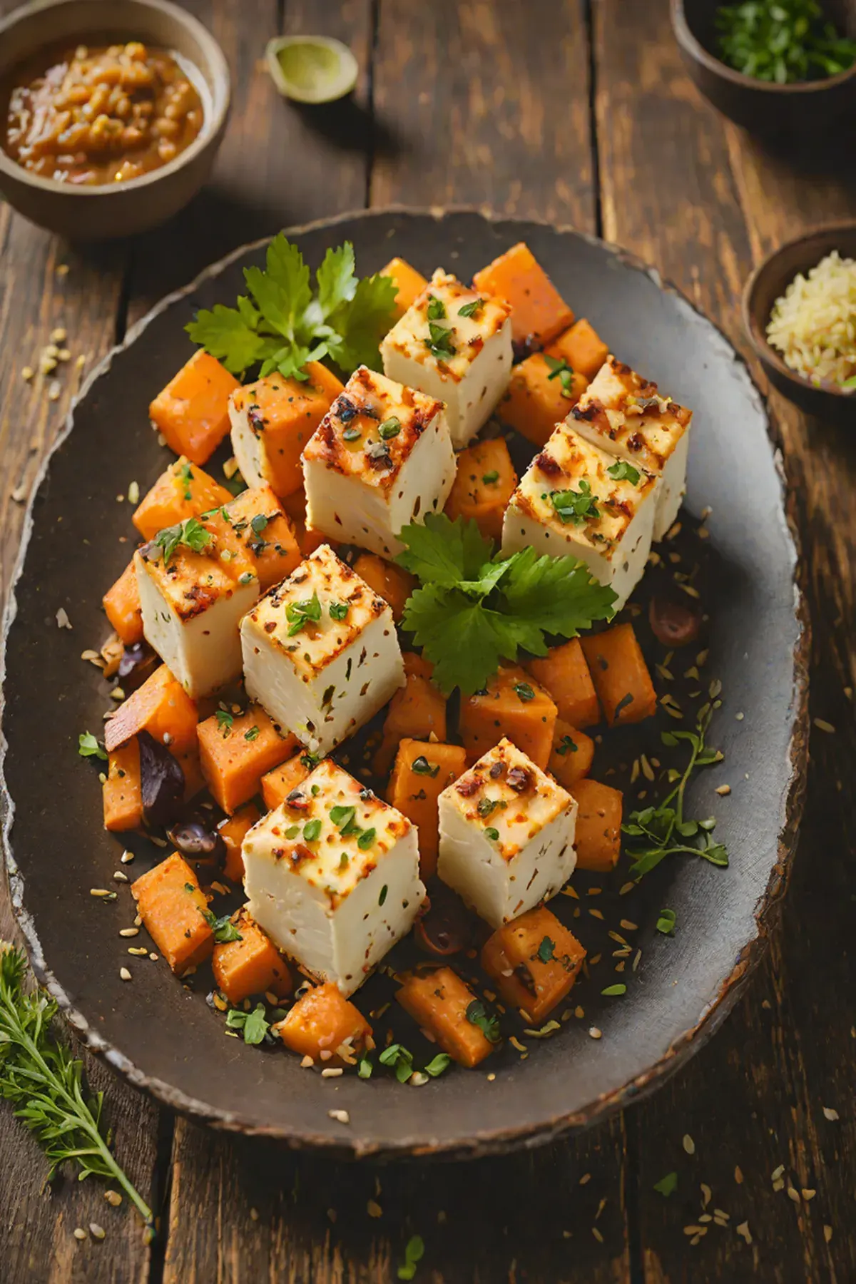Roasted Paneer with Carrot