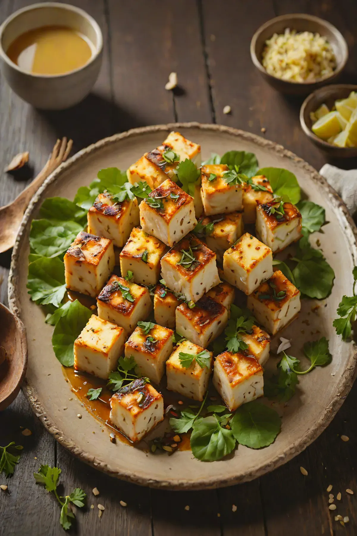 Roasted Paneer with Ginger