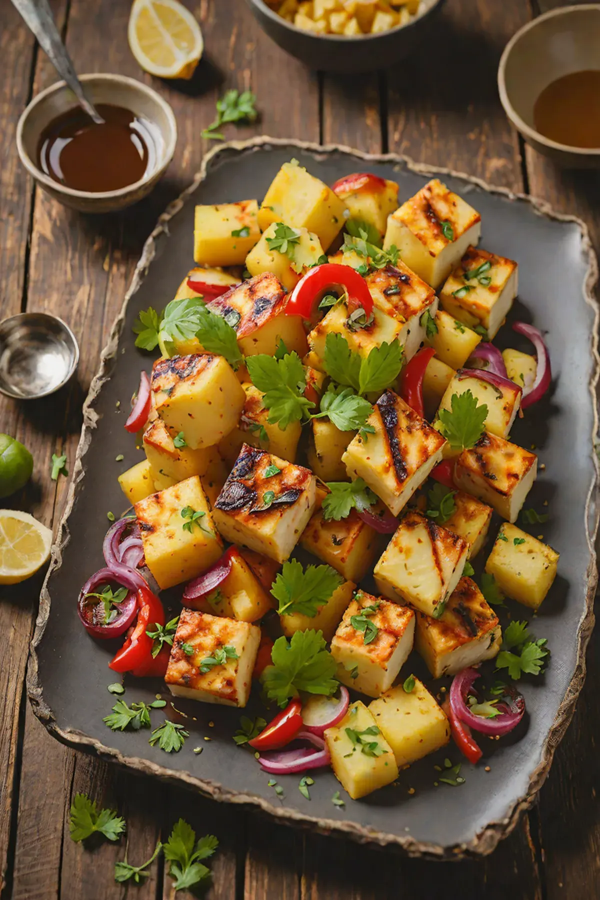 Roasted Paneer with Potato