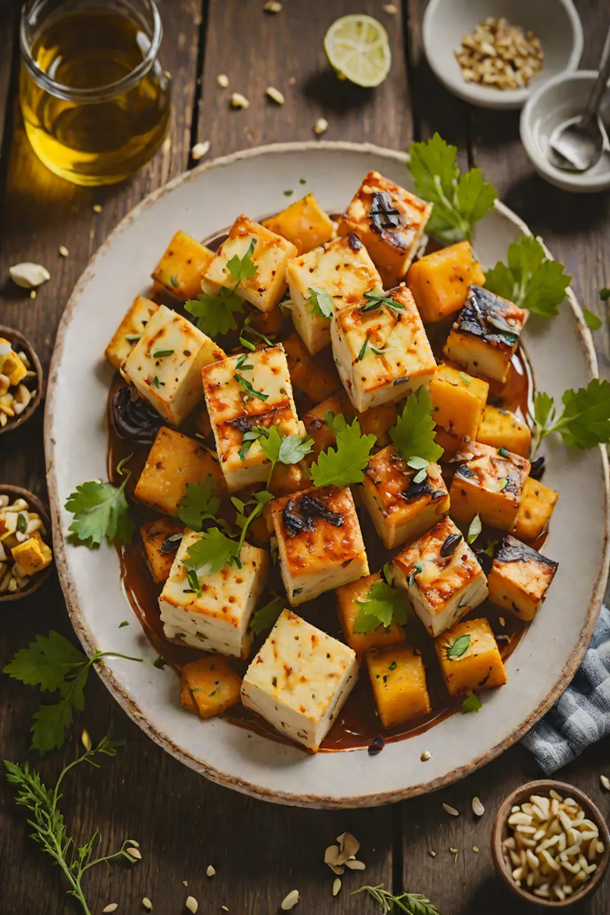 Roasted Paneer with Pumpkin
