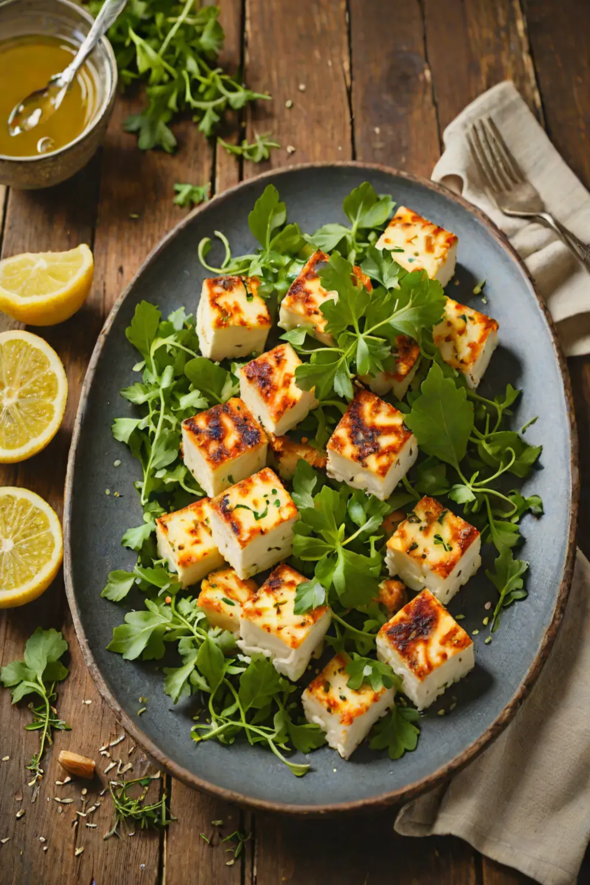 Roasted Paneer with Rocket
