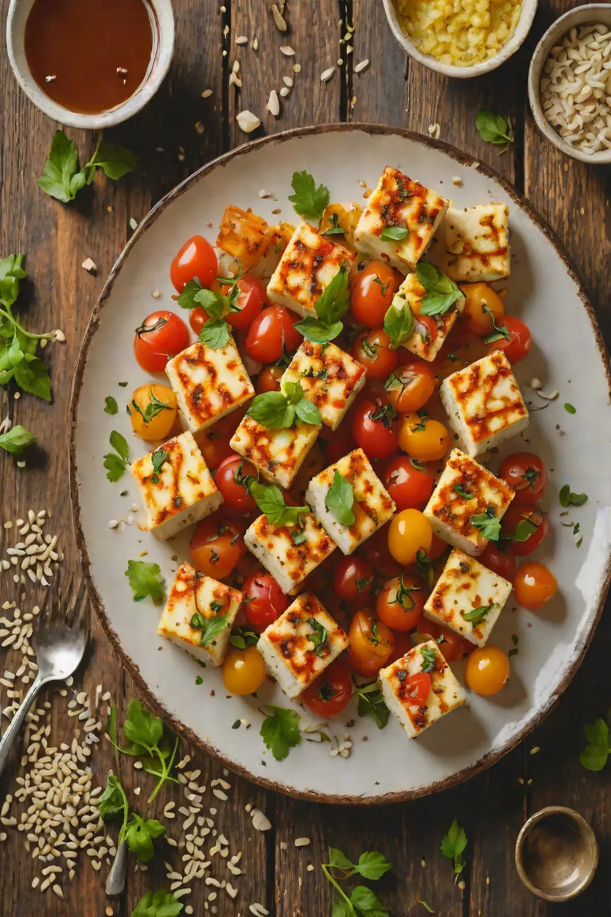 Roasted Paneer with Tomato