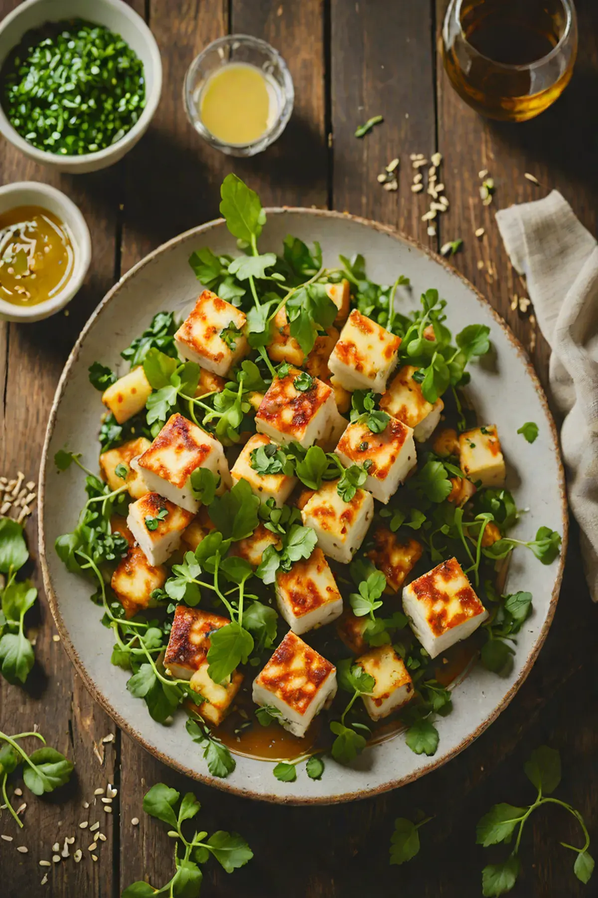 Roasted Paneer with Watercress