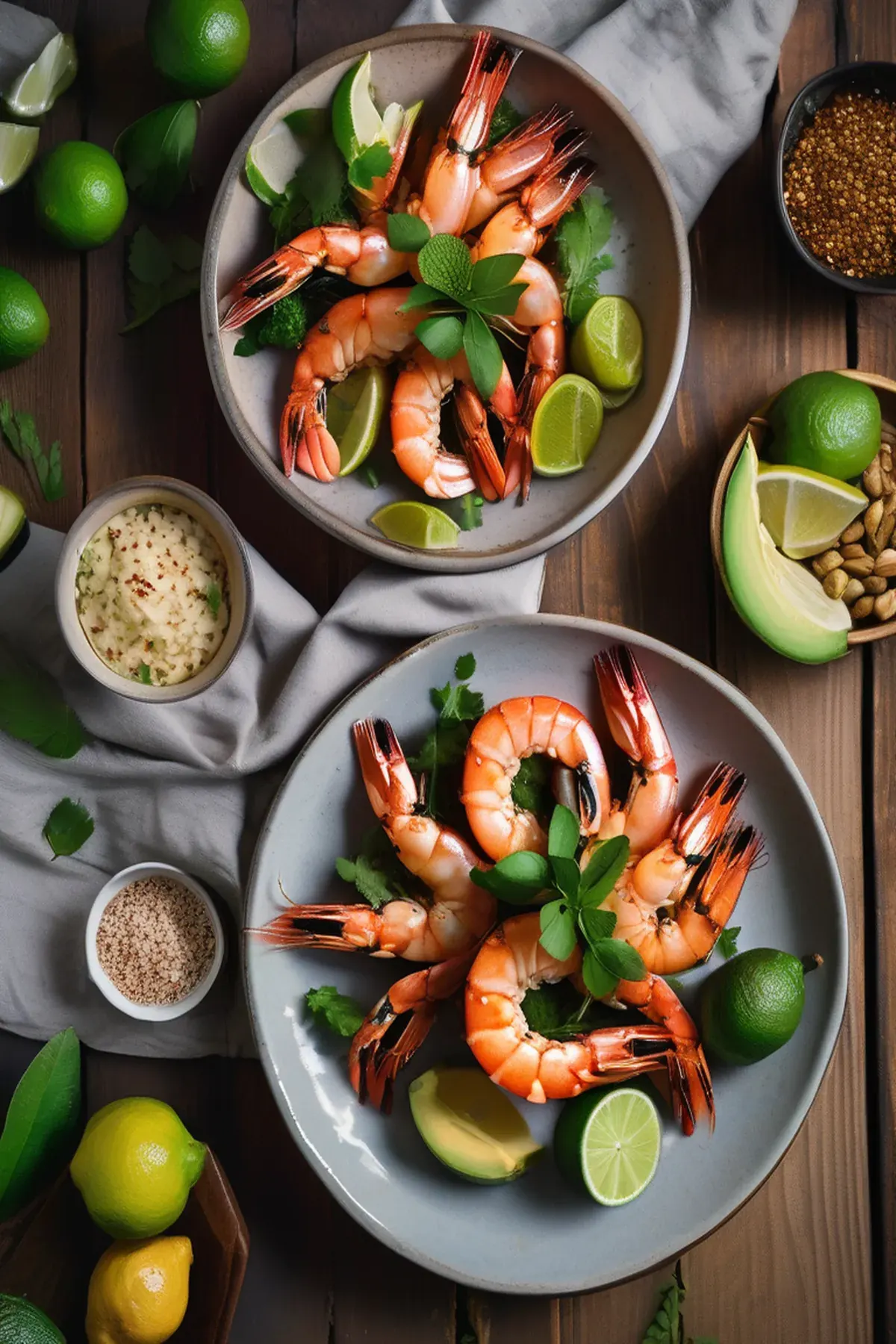 Roasted Prawns with Avocado
