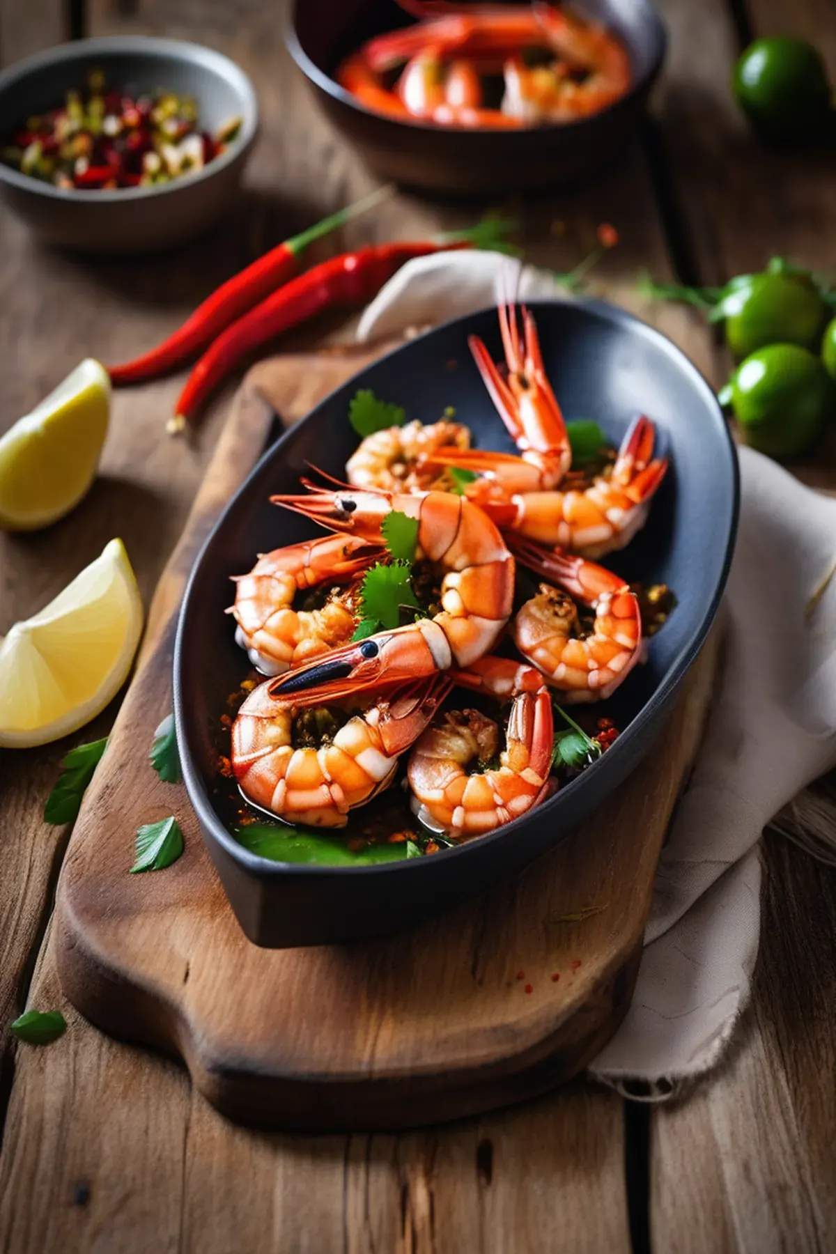 Roasted Prawns with Garlic
