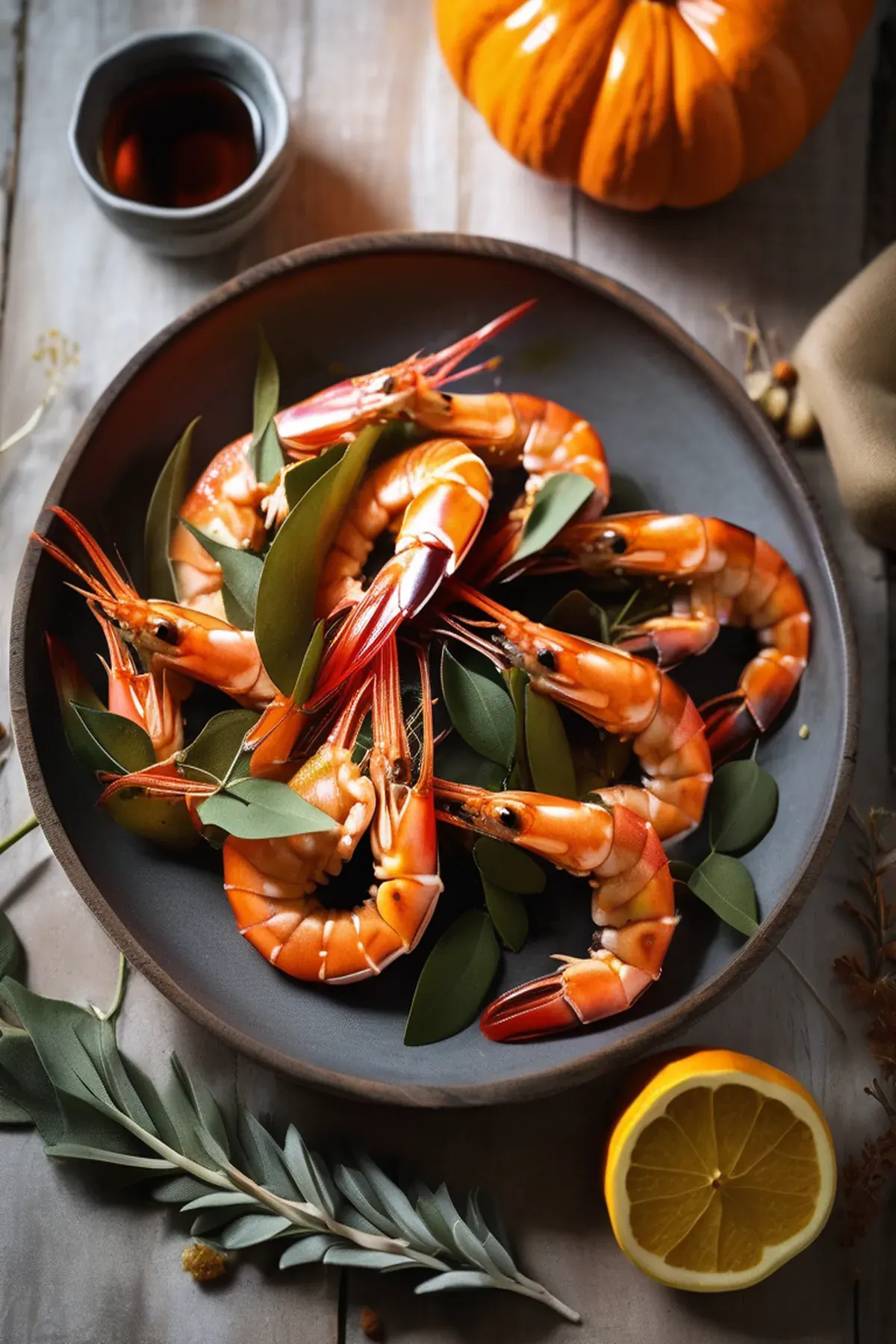 Roasted Prawns with Pumpkin and Sage Brown Butter