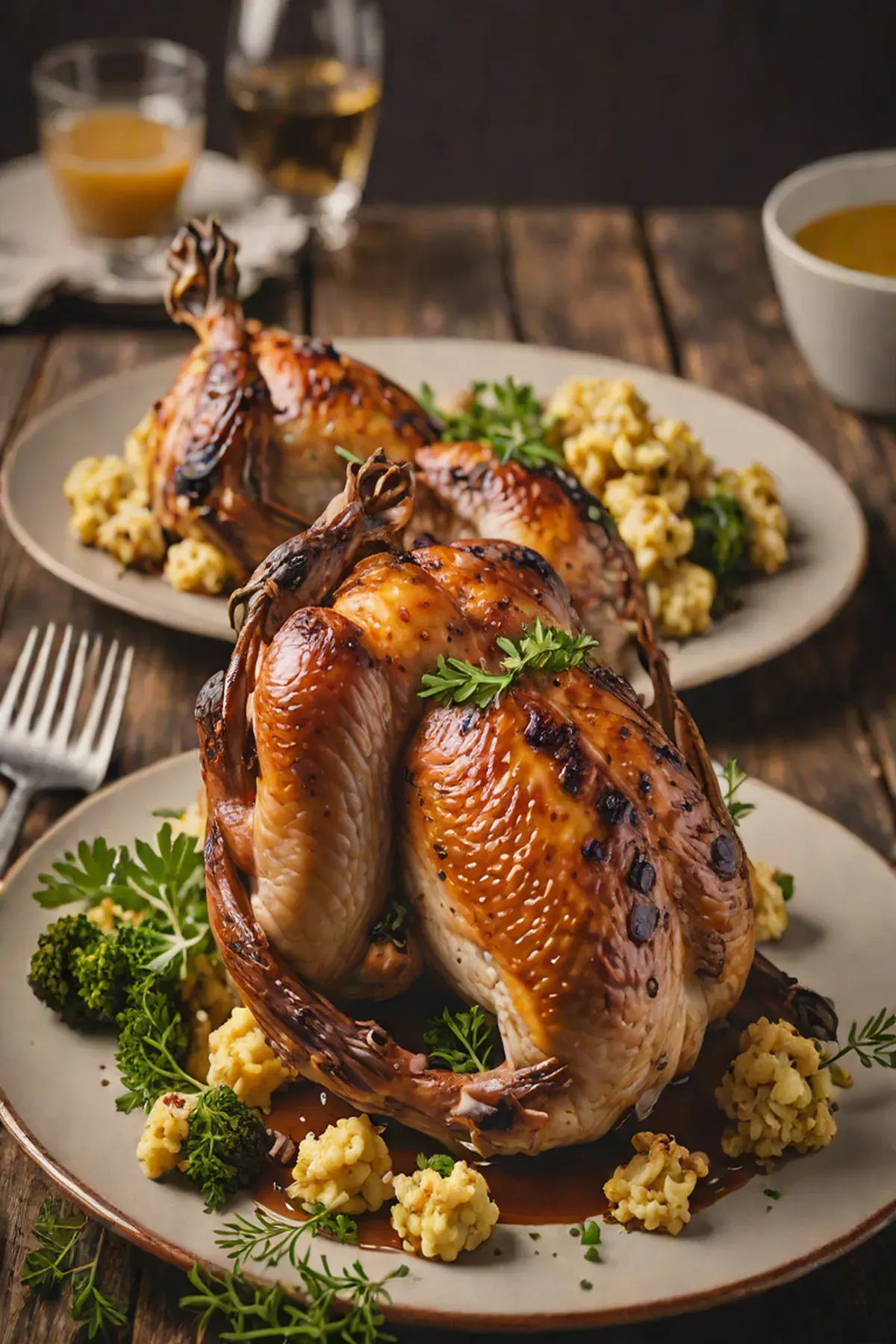 Roasted Quail with Cauliflower