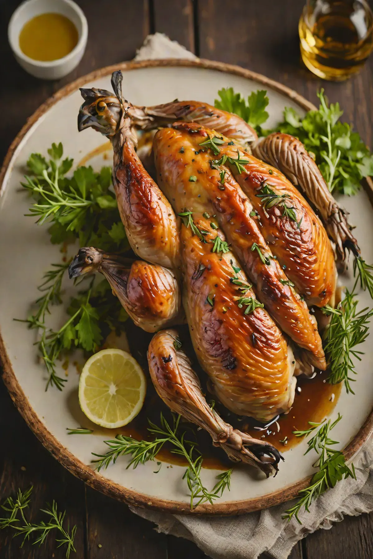 Roasted Quail with Celery