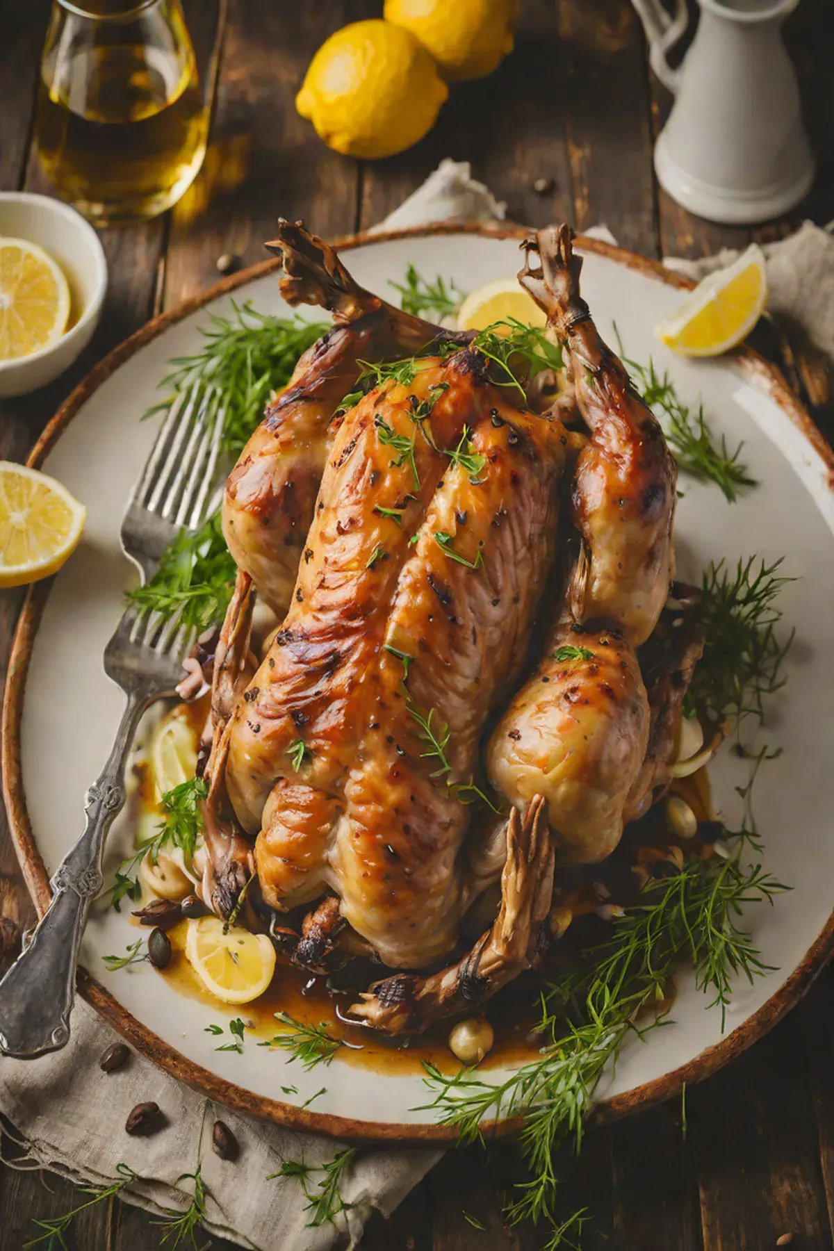 Roasted Quail with Fennel