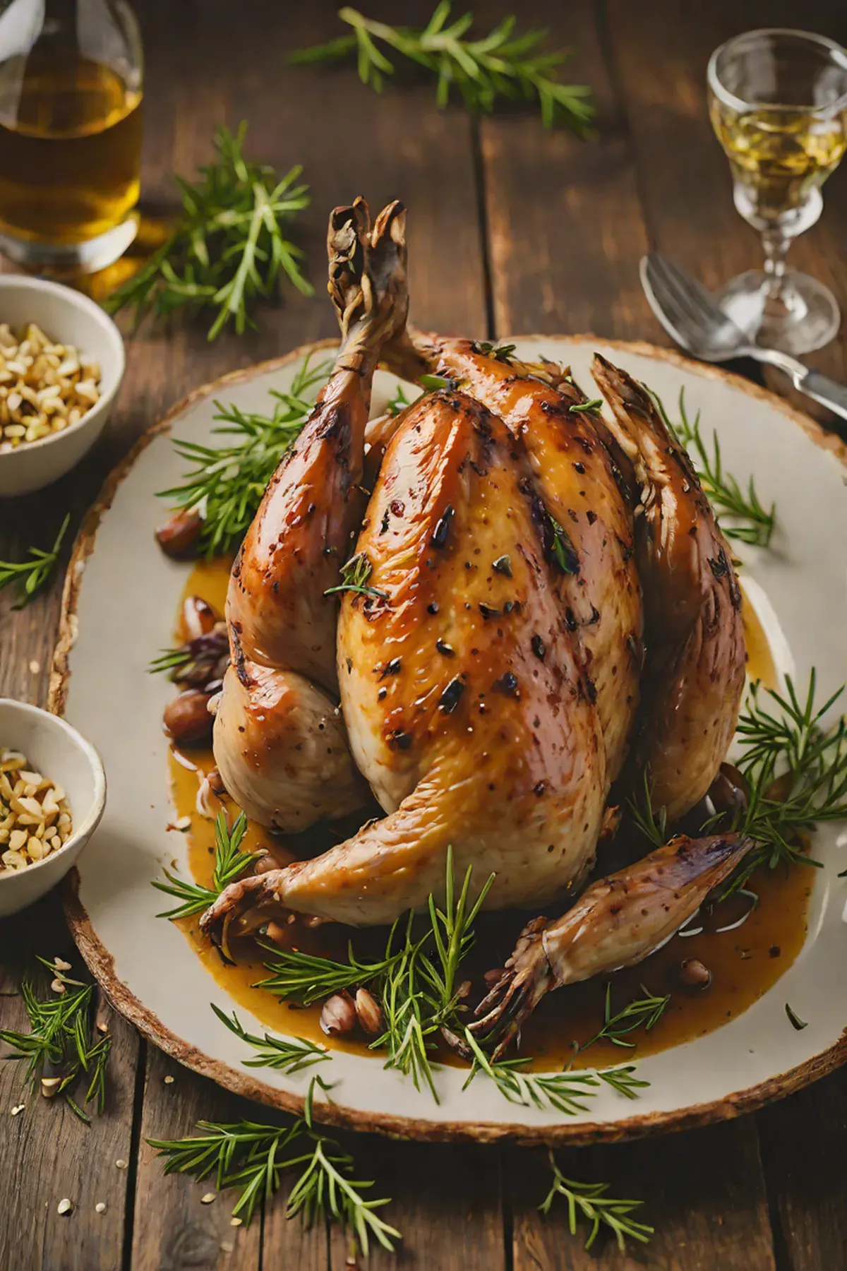 Roasted Quail with Garlic