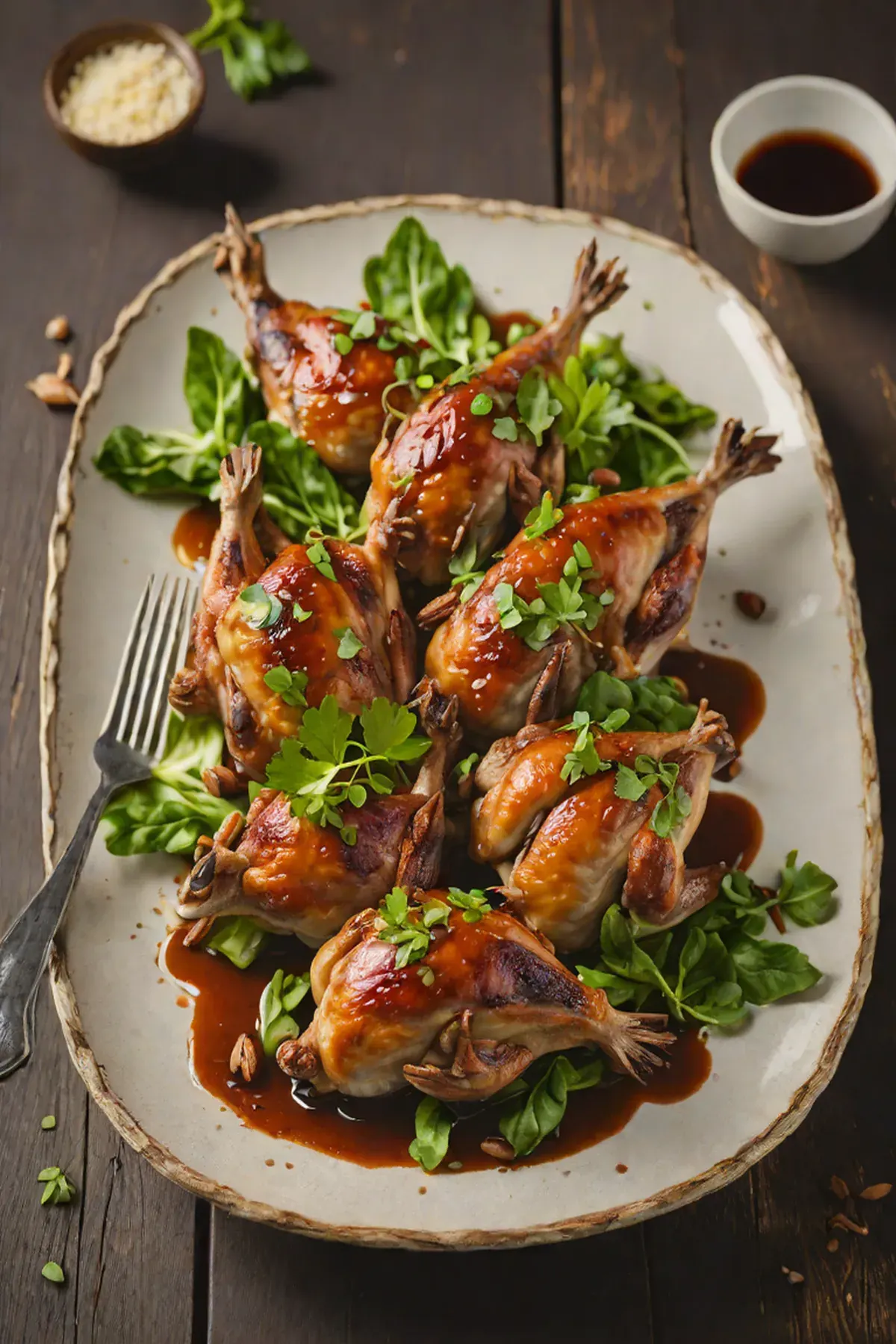 Roasted Quail with Pak Choi